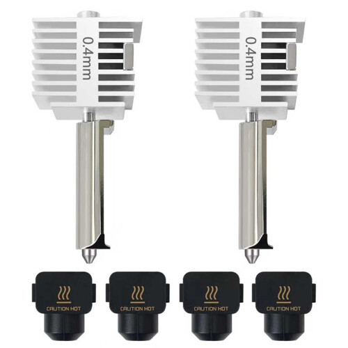 2 Pack for  A1/A1  Quick-Swap Hotend 0.4mm Stainless Steel Nozzle Integrated Structure Hot End Replacement