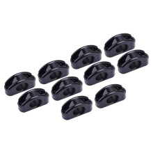 10Pcs Black Cable Rope Guide Pulley 41x23mm Nylon Deck Eye Fairlead for Marine Boat Yacht Kayak Canoe