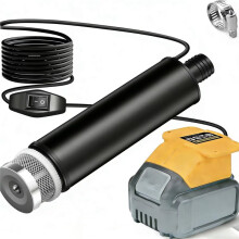 Pompe de Transfert pour Batterie pour 20 V, Pompe à Eau Portable de 500 GPH avec Filtres à Sédiments, pour Piscine, Jardin, Bassin