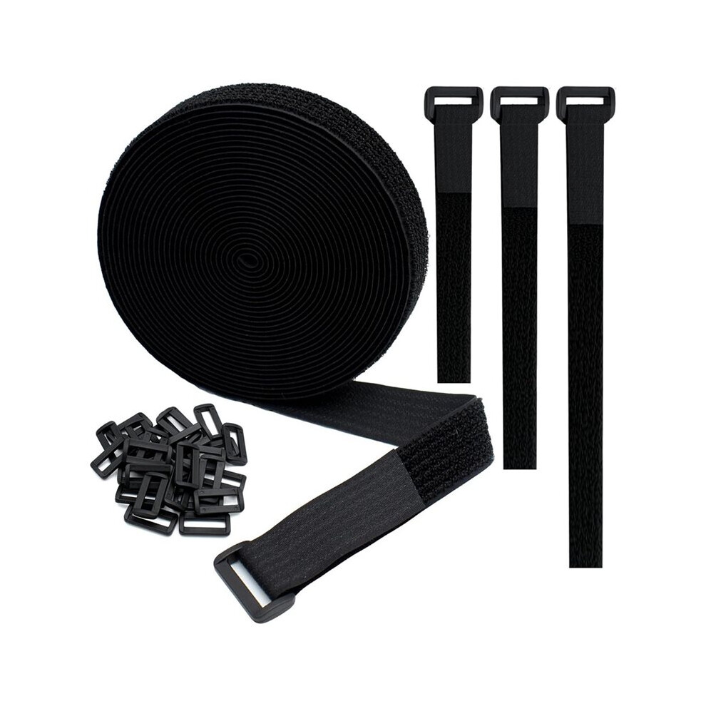 Adjustable Cable Strap, 5M X 25Mm, Reusable Cinch Strap, Strong Grip, Hook And Loop Multi-Purpose Fastening Strap Kit. 4711158092941