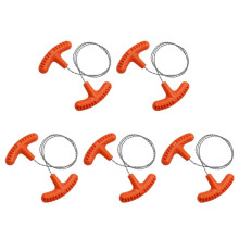 Conjunto de 5 Serras de Bolso Multiuso em Aço Inoxidável, Cor Laranja, para Camping, Emergências e Sobrevivência Ao Ar Livre