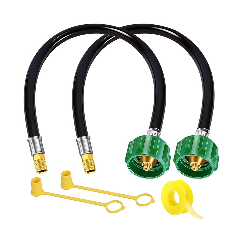 15" Rv Propane Hose With 1/4"Male Npt & Qcc1/Typel,Propane Hose - Rv Propane Regulator 2 Tank Hoses,Rv Propane Tank Hose 4712491321736
