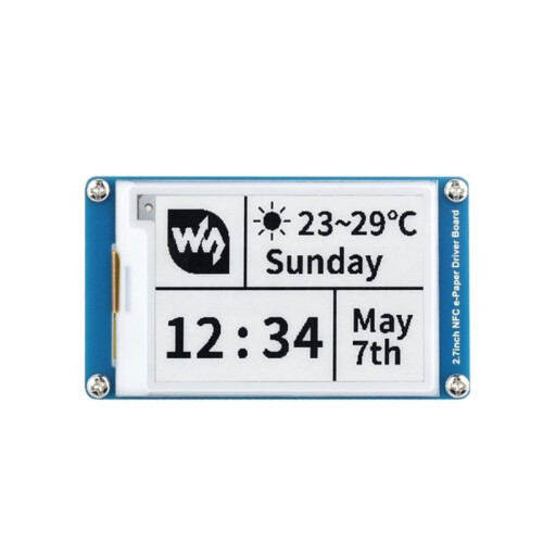 Waveshare 2.7 Inch Passive NFC-Powered E-Paper Screen Module Low Power NFC Tag Display Panel for  Labels and Signage