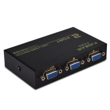 FJGEAR 2 in 1 Out 2 Port VGA Splitter Box 130MHz Bandwidth VGA 2 PC to 1 Monitor Switcher Box for PC Monitor