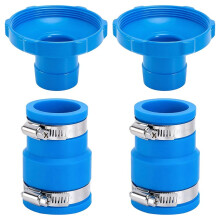 Set van 2 Zwembadstofzuigerslangadapters, Aansluitset voor Skimmerslangen van 1,25'' en 1,5'', Onderdelen voor Skimmerfilterpompen