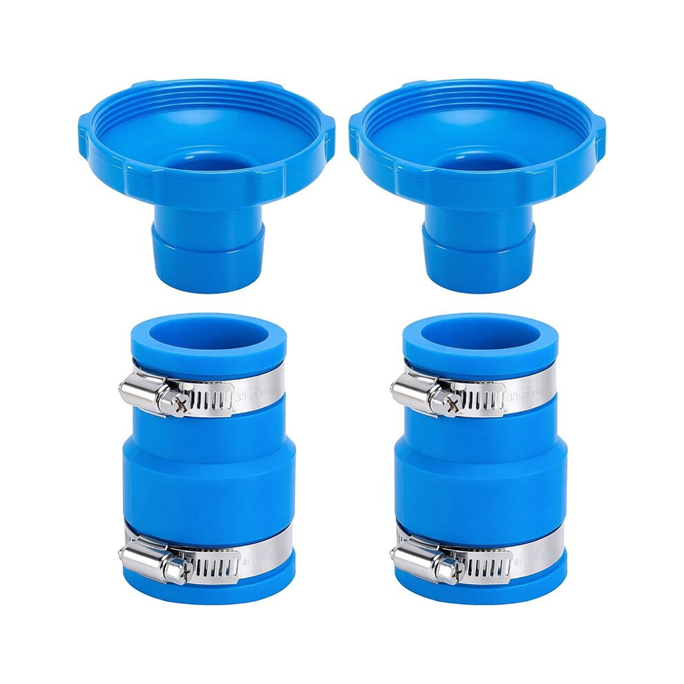 2 Pack Pool Vacuum Hose Adapter, Pool Skimmer Hose Connector Kit For 1.25'' And 1.5'' Hoses Skimmer Filter Pump Parts 4711337571922
