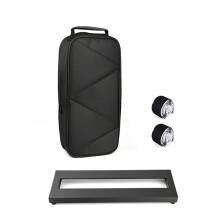 Small Size Guitar Effect Pedal Board Aluminum Alloy Pedalboard 15x4.9 Inch with Carrying Bag