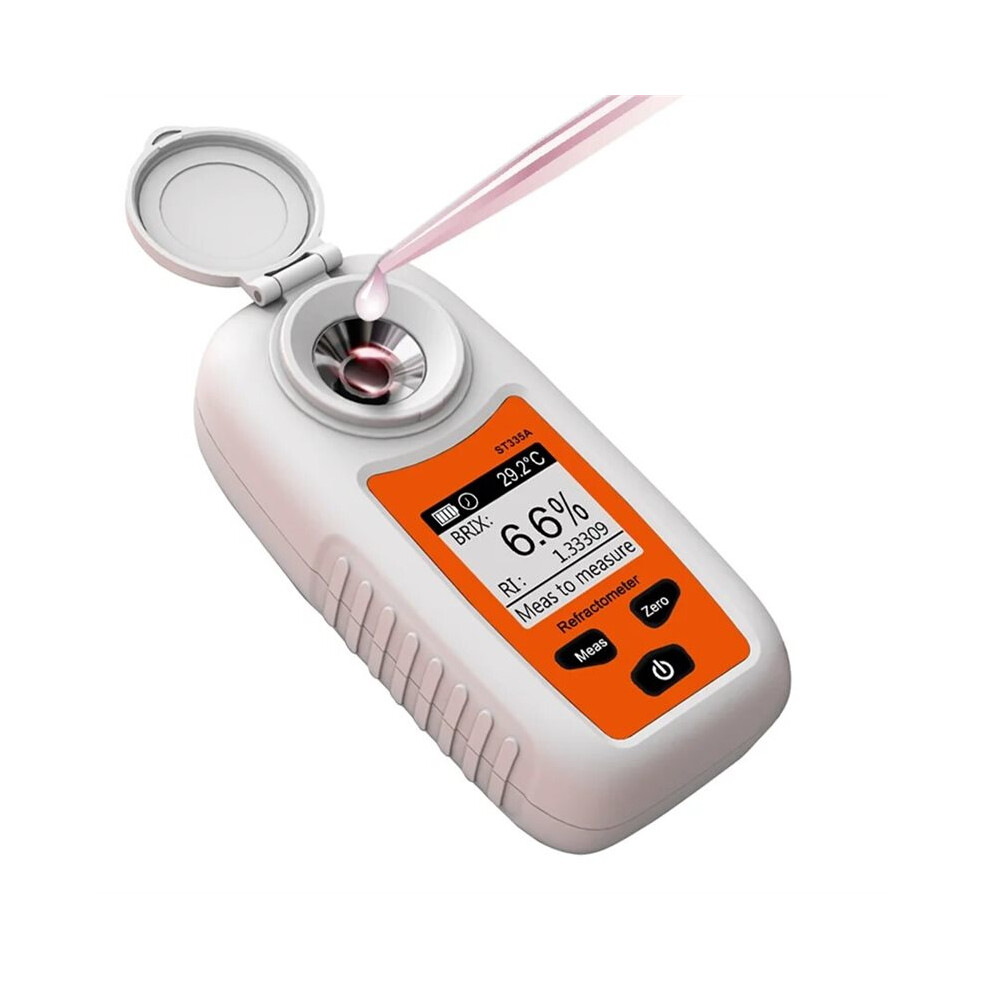 Saudism Sensor Lcd Digital Refractometer Sugar Analyzer Atc Sugar Content Tester For Fruit Juice Beverage Wine Honey Saccharometer