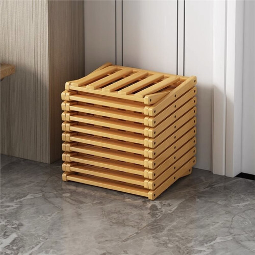 6-Tier No-Assembly Bamboo Shoe Rack, Space-Saving & Multi-Functional, Natural Finish 2