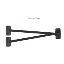 5X OBDII Extension Dual Connector Y Splitter OBD OBD2 16PIN Male to Female Connection Flat+Thin for ELM327