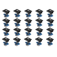 20 Abrazaderas Centrales para Paneles Solares, Soportes para Paneles Solares, Kit de Montaje para Techos de Metal, Techos de Hojalata, Techos Planos,