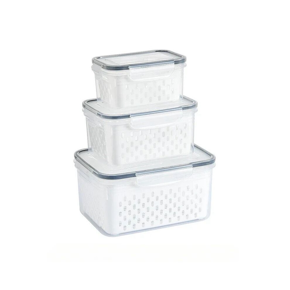 Refrigerator Storage Box Fridge Organizer Vegetable Fruit Drain Basket Storage Container Pantry Kitchen Organizer Saudism