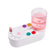Reinigt Aquarelkwasten met Afvoerreiniger, Spoelbeker en Verfdispenser, Roze