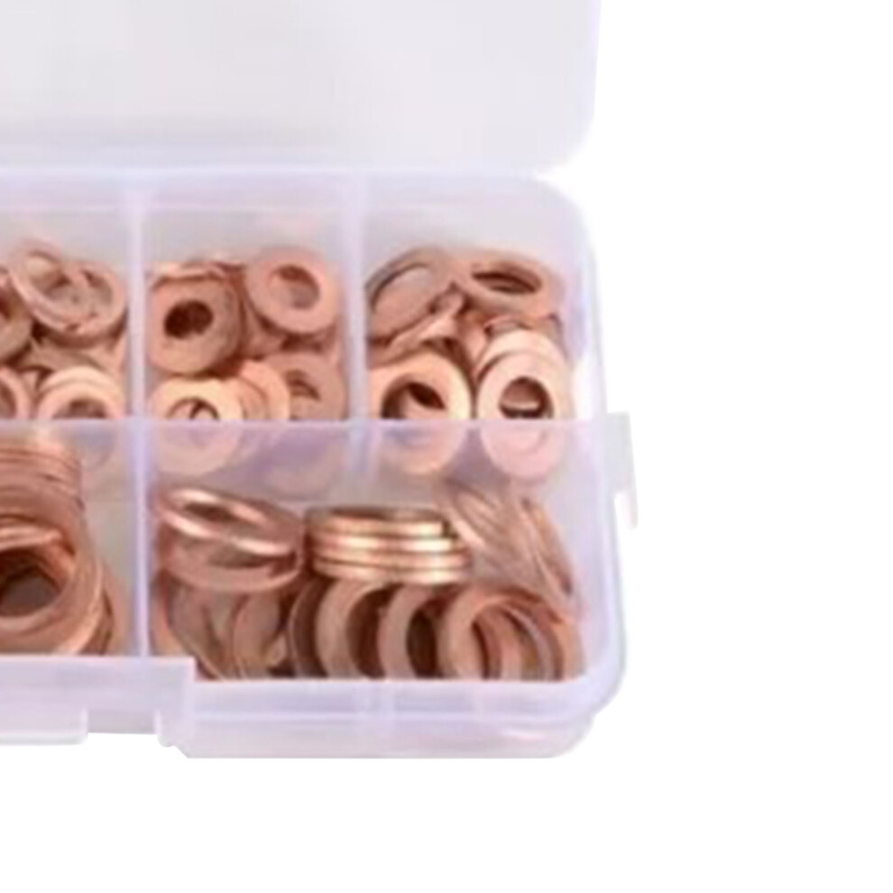 Copper Gasket Washers Assortment 200 Pcs M5-M14 Red
