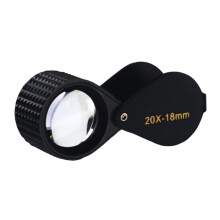 Opvouwbare Juweliersloep met 18 mm Drievoudige Glazen Lens, Sieradenloep, Sieradenvergrootglas 20x
