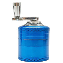 Gewürzmühle Aus Edelstahl für Muskatnuss, Ingwer, Steinsalz und Pfefferkörner - Handmühle, Blau