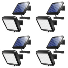 4X Solar Power Wall Light Zewnętrzny Czujnik Ruchu Light 56 LED Security Night Light do Ogrodu Garaż Podjazd Ogrodzenie Ganku