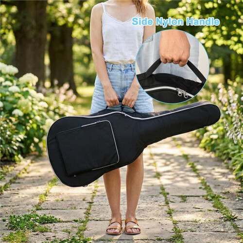 Estojo para Guitarra Acústica de 40/41 Polegadas, com Acolchoamento Espesso e Alça de Ombro Ajustável