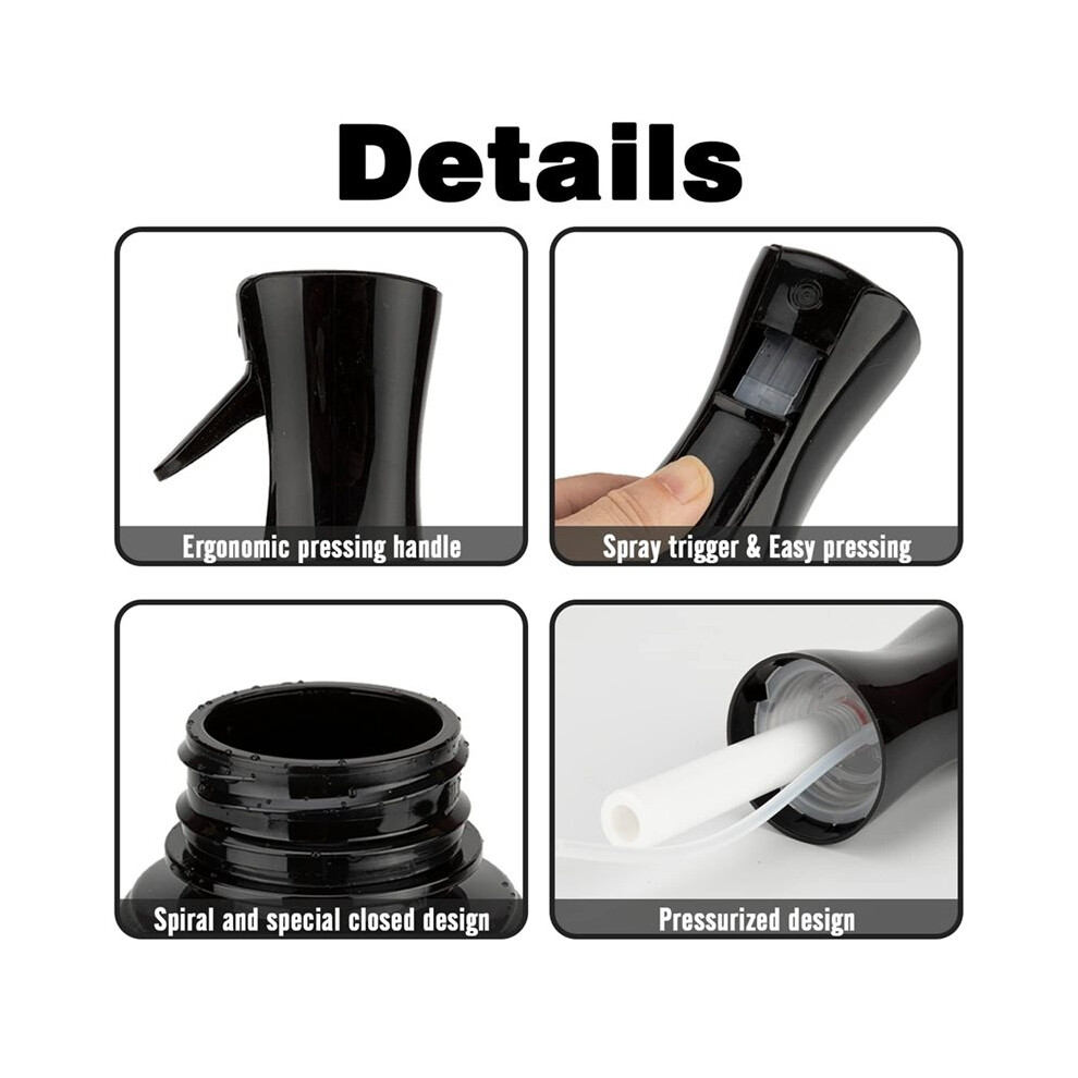 Unisex White High Pressure Spray Bottles Refillable Bottle Continuou Mist Watering Barber Water Spray Plant Mist Spray Bottle