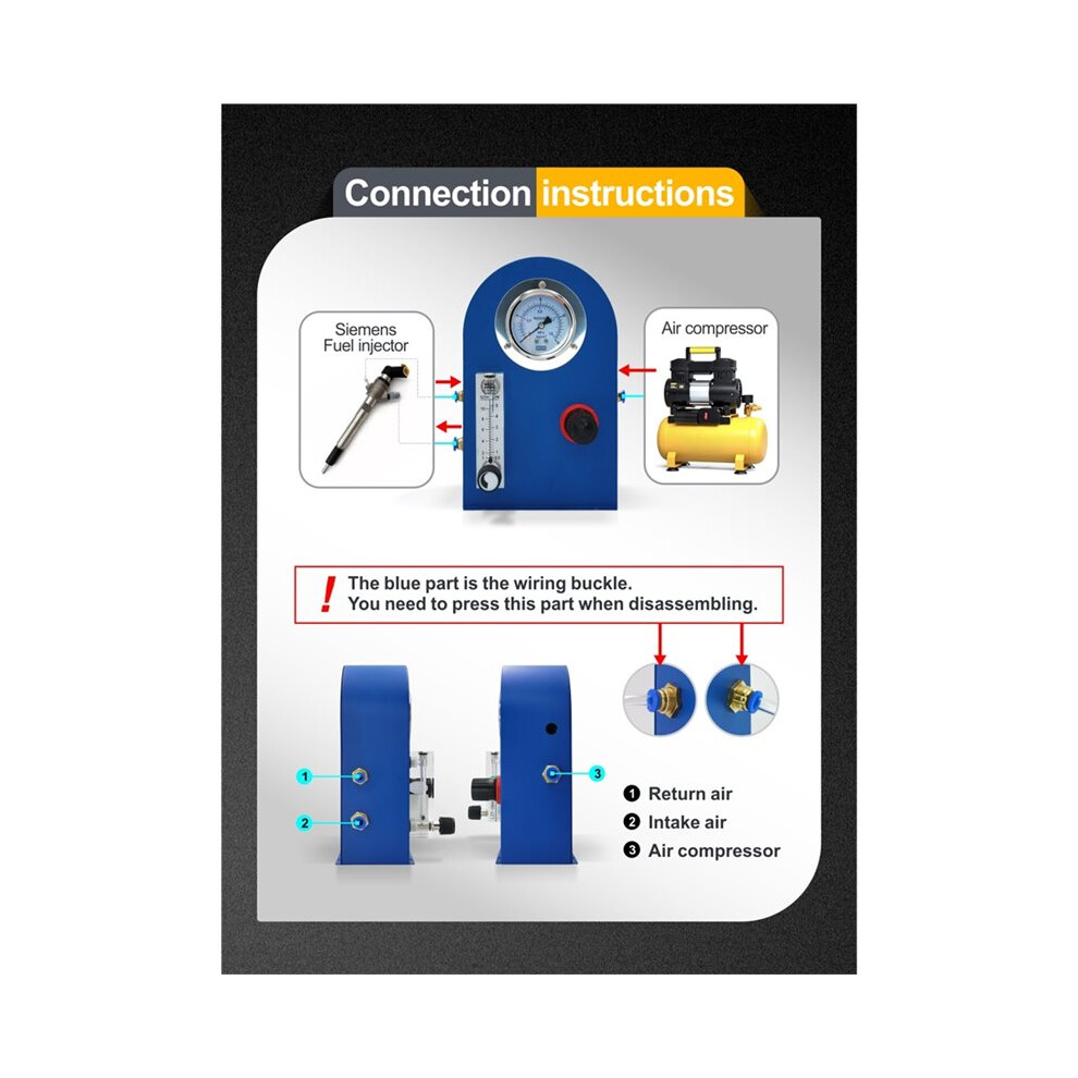 High-Pressur Return Flow Test Kit Common Rail Piezo Injector Simulator Tester For Injector 4711474041753