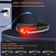 2 Pack Bike Tail Light with Turn Signals, Bike WIreless Remote, IP65 Waterproof Bicycle Lights for Night Riding