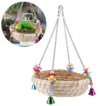 Shelter from Cold, Bite-resistant and Durable Cage Hanging Swing for Small to Medium Birds, African Grey Budgies Cockatiels Pigeons Similar Size