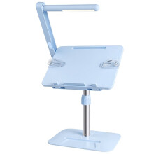 Angle Adjustable Reading Stand with Light Multifunction Lifting Tablet Holder Laptop Bracket Desktop Bookshelf B