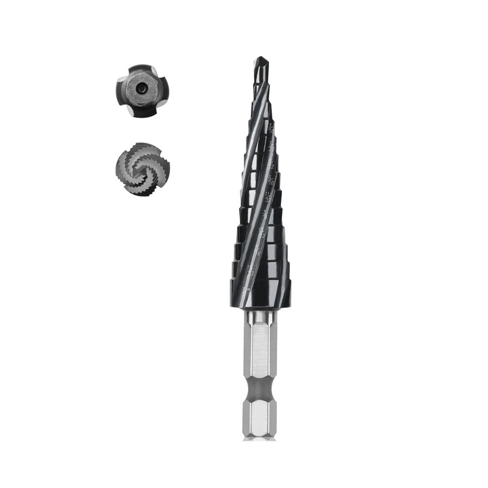 3-13Mm Hex Shank Hss Co M35 Cobalt Step Drill Bits For Stainless Steel Iron Drilling 6032475650521