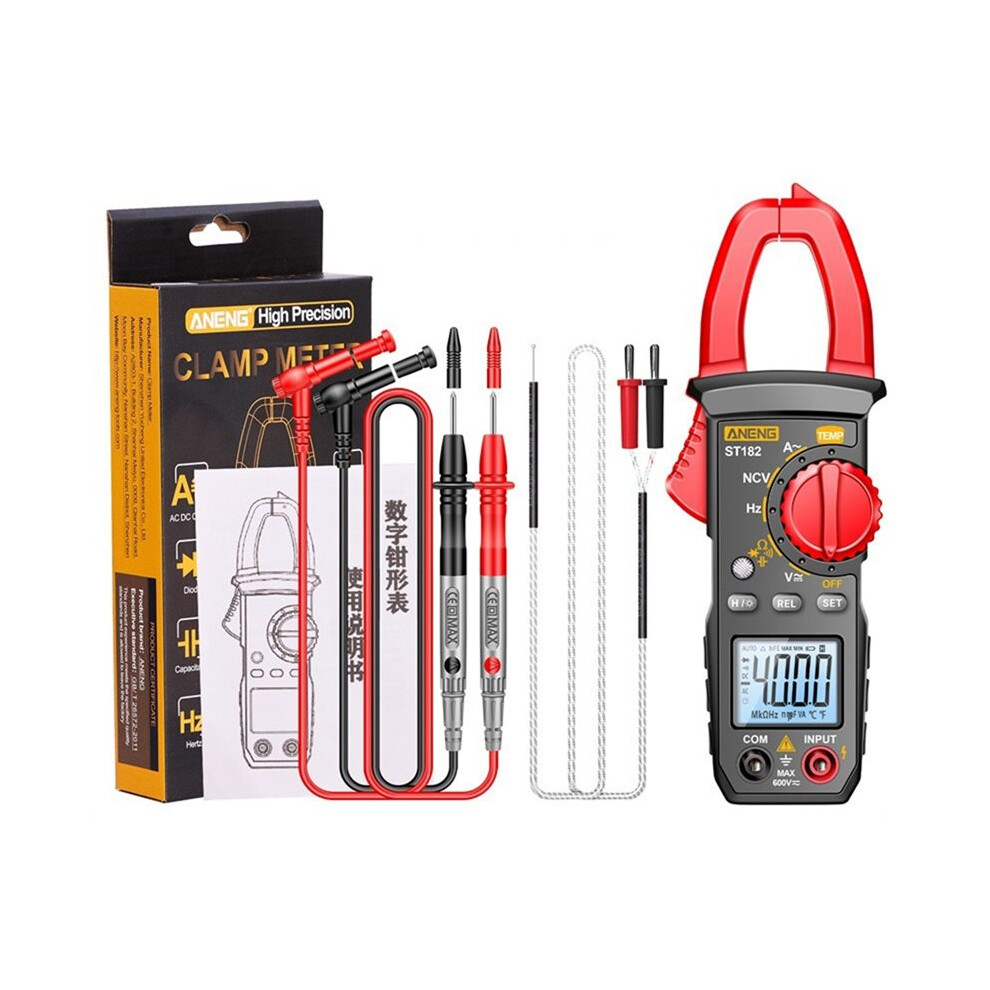 Aneng St182 Digital Multimeter Clamp Meter Ac Current /Ac Voltage Ammeter Voltages Tester Amp Hz Capacitance Ncv Ohm Test 6032797437046