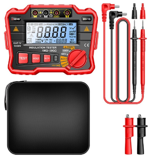 ANENG MH16 Ohmmeter Digital Megohmmeter AC/ Voltage Tester Resistance 2500V Testing Display Resistor Tools