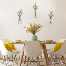 1 Set/3 Stuks Kleurrijke Handgemaakte Bloemenwanddecoraties, Woonkamer, Eetkamer, Slaapkamer, Minimalistische Stijl