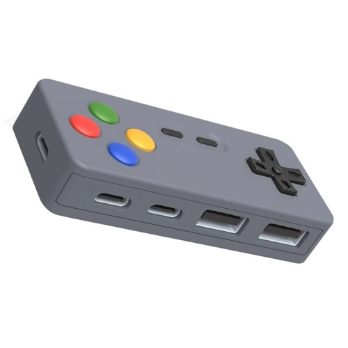 Portable HUB 4-in-1 USB Expander with 2 Type-C  and 2 USB ,for Mouse, Keyboard, and USB Flash Drive 1