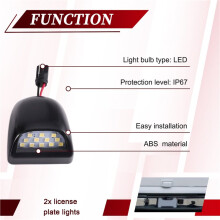 LED-Kennzeichenbeleuchtung Hinten für Chevy Silverado 1500 1999-2013 15049281, 15805196, 22794700, 22788117