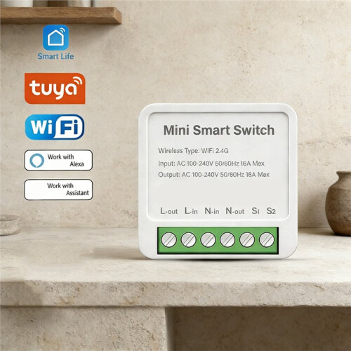 2PCS    16A WiFi Relay Module   Wireless Light  Voice Control for  Home Automation 2