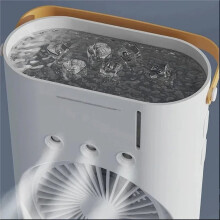 1 Pc USB Portable Dual- Fan Air Cooler, High-Power Desktop Cooling Fan for Office, Dormitory, Bedroom and Home Use