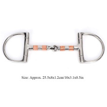 Stainless Steel Horse Chew French Link Loose Thickness Bit Loose Mouth Bit Roller with Copper Rollers for Horse