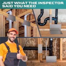 4pcs 5" X 8" Nail Stopper Plate Self Nailing Stud Protector & Plate for Top and Bottom Plate & Drywall Protection