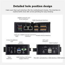 Waveshare Gigabit 2.5G Dual Port Industrial Computer 4 X RS485 for Raspberry Pi CM5 Dual 4K Output and Access to 4G/5G UK
