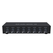 AUX Audio Splitter Multi Hoofdtelefoon Audio Splitter Versterker Stereo Audio Amp Adapter Hoofdtelefoon Splitter 1X8 EU Plug