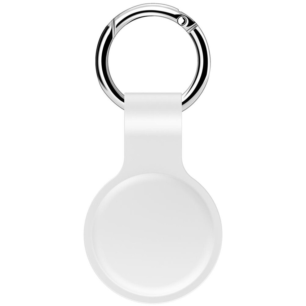 Liquid Silicone Airtag Cover With Loop White 7055741650390