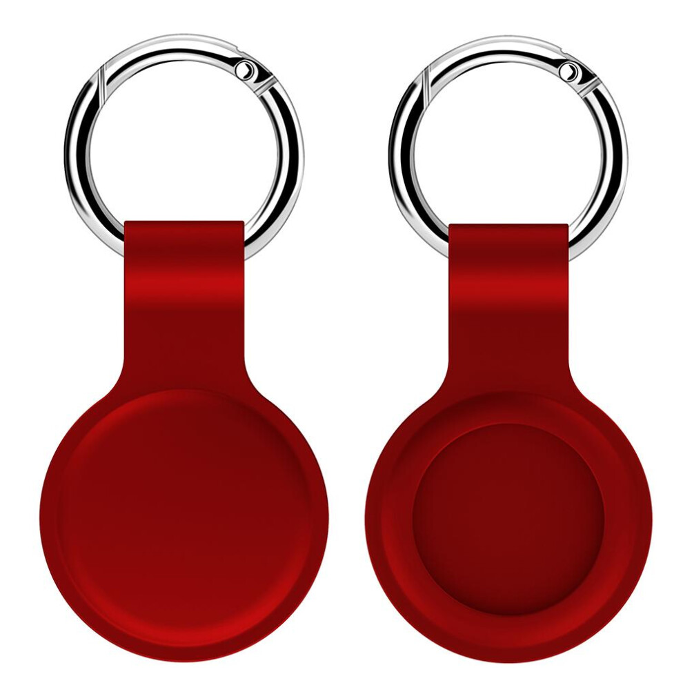 Silicone Airtag Cover With Loop Red 7055741650529