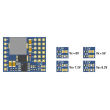 SERVO PDB with BEC 5.5-36V to 5-8.2V 26 X 21 X 5mm 4g for RC FPV Airplane Fixed-Wing Drone DIY Parts