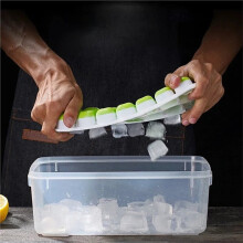 14-Compartment Ice Tray with Lid, Household Soft-Bottom Ice Maker, Homemade Ice Freezing Tool