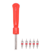 Tool Demonte Valve Tire + 5 Valve for Car Bike Motorcycle