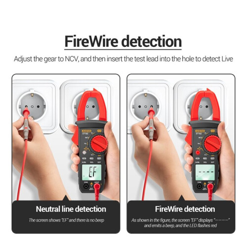 ANENG ST182 Digital Multimeter Clamp Meter AC Current /AC Voltage Ammeter Voltages Tester Amp Hz Capacitance NCV Ohm Test 1