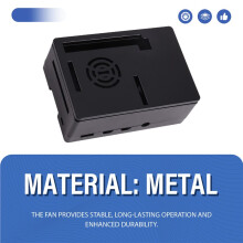 For Raspberry Pi 4B Cooling Fan with Metal Frame Thermal Pad & Heat Sink Kit Efficient Quiet Cooling Solution