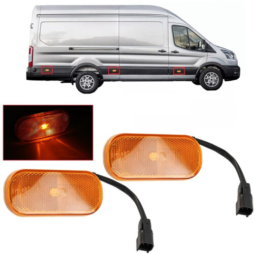 2pcs Side  Lights BK31-15442-CB for  TRANSIT MK8 2014-2020, Lens Replacement 2