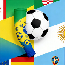 Flag Arm Sleeves Cooling Sun Protection Compression for Men Women World Cup Team Cheering Arm Sleeve B
