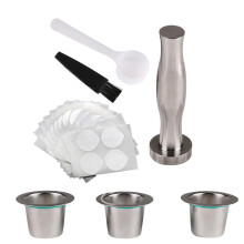 Metal de AçO InoxidáVel ReutilizáVel para CáPsula para  com Café Prensado em Pó CáPsula de Café Inox para MáQuina para  Cafeteira