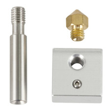 For Tronxy Hotend Heated Block 20x20x10mm M6 Throat 7x31mm Nozzle 0.4mm Hot End for 1.75mm Filament Pritner
